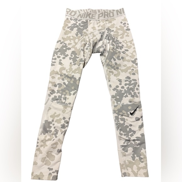 Nike Pro Athletic Performance White Camo Running Pants Men’s Size XL - Picture 11 of 11